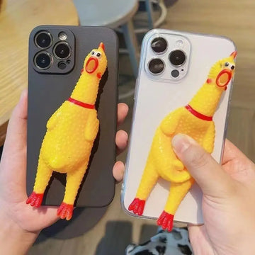 3D Scream Chicken iPhone Case