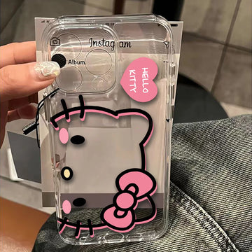 Transparent Cover Hello Kitty Clear Space Phone Case For Oppo A3 A9 A5 A16 A53 A55 A60 A72 A76 A78 A92 A92S A74 A97 A98 Pro 5G