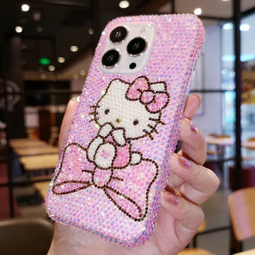 Sanrio for iPhone 14 Pro Max iPhone 13 Phone Case 12 Rhinestone Cute 15 Hello Kitty 11 Protective Case 7 8 plus All-Exclusive